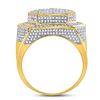 Image 4 : Mens Diamond Statement Cluster Star Ring 1-3/4 Cttw 10kt Yellow Gold