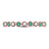 Image 2 : Emerald Diamond Dot Stackable Band Ring 1/6 Cttw 10kt Rose Gold