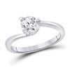 Image 1 : Diamond Solitaire Bridal Wedding Engagement Ring 3/4 Cttw 14kt White Gold
