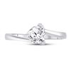 Image 2 : Diamond Solitaire Bridal Wedding Engagement Ring 3/4 Cttw 14kt White Gold