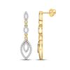 Image 1 : Diamond Dangle Earrings 1/3 Cttw 10kt Yellow Gold