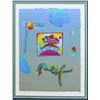 Image 2 : Peter Max- Original Mixed Media "Flower Jumper Over Sunrise Ver. I #110"