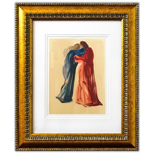 Salvador Dali- Original Color Woodcut on B.F.K. Rives Paper "Purgatory 29"