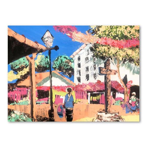 Paul Blaine Henrie (1932-1999), "Afternoon on Olivera St" Hand Signed Original Painting on Canvas (3