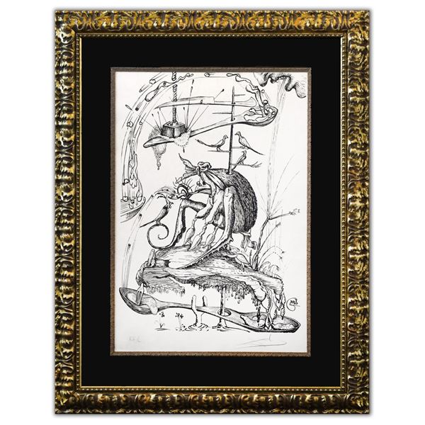 Salvador Dali- Original Lithograph from Gouache and Collage "Untitled"