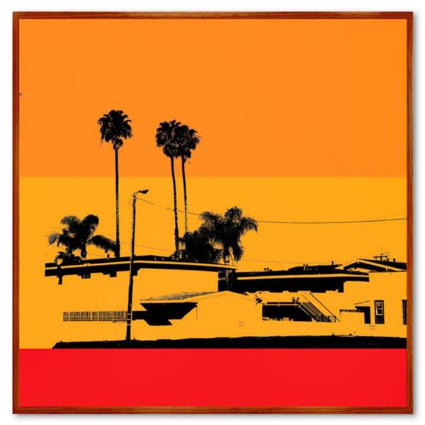 Claudio Santini, "Ciytyscape 11" Framed Hand Signed Limited Edition on Canvas with Letter of Authent