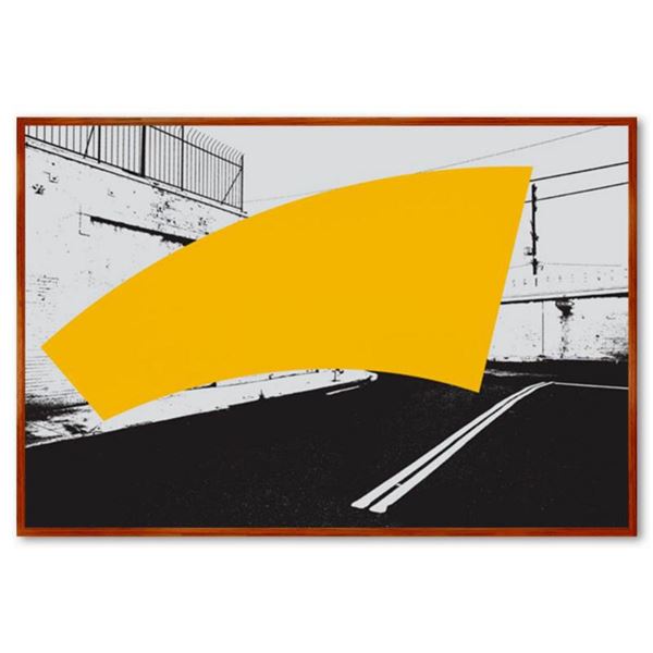 Claudio Santini, "Ciytyscape 7" Framed Hand Signed Limited Edition on Canvas with Letter of Authenti