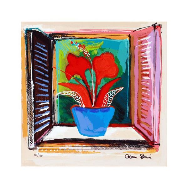 Calman Shemi, "Day After Day" Limited Edition Serigraph, Numbered and Hand Signed with Letter of Aut