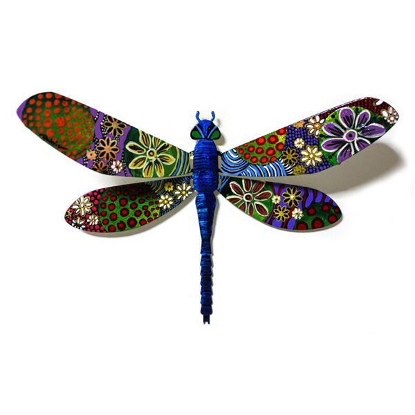 Patricia Govezensky- Original Painting on Cutout Steel "Dragonfly CVI"