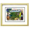 Image 1 : Charles Fazzino- 3D Construction Silkscreen Serigraph "A Tasting in Wine Country"