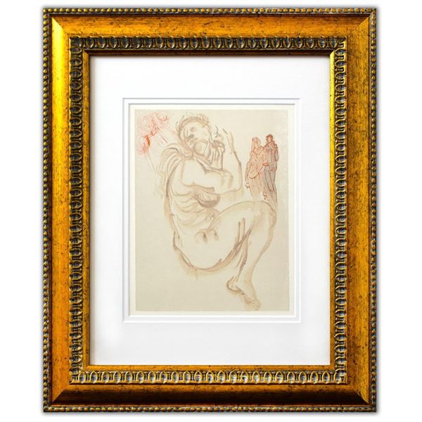 Salvador Dali- Original Color Woodcut on B.F.K. Rives Paper "Purgatory 19"