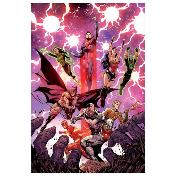 DC Comics, "Justice League #3" Numbered Limited Edition Giclee on Canvas by Tony S Daniel with COA.