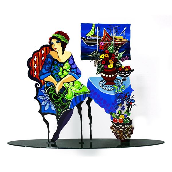 Patricia Govezensky- Original Painting on Cutout Steel "Violet"