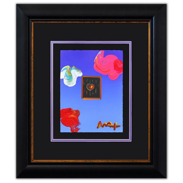 Peter Max- Original Mixed Media "Heart Suite III"
