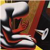 Image 2 : Mark Kostabi, "Gaining Perspective" Framed Original Mixed Media Painting on Canvas, Hand Signed with