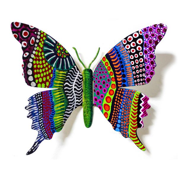 Patricia Govezensky- Original Painting on Cutout Steel "Butterfly CXXXVII"