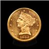 Image 2 : **HIGHLIGHT OF MONTH* PCGS 1882-s Gold Liberty Half Eagle $5 Graded ms62 pl By PCGS (fc)
