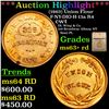 Image 1 : ***Auction Highlight*** (1863) Union Flour F-NY-DIO-H-13a R4 Civil War Token 1c Graded ms63+ rd By S
