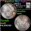 Image 1 : ***Auction Highlight*** 1904-o Morgan Dollar $1 Graded ms67 By SEGS (fc)