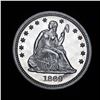Image 6 : Proof ***Auction Highlight*** 1869 Seated Liberty Quarter 25c Graded pr64 cam By SEGS (fc)