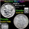 Image 1 : ***Auction Highlight*** 1926-s Mercury Dime 10c Graded ms63 fsb By SEGS (fc)