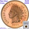 Image 6 : Proof ***Auction Highlight*** 1877 Proof Indian Cent 1c Graded Gem+ Proof Rd Cam By USCG (fc)