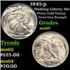 Image 1 : 1945-p Walking Liberty Half Dollar 50c Grades GEM Unc