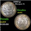 Image 1 : 1880-p Morgan Dollar $1 Grades Select Unc