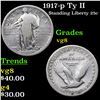 Image 1 : 1917-p Ty II Standing Liberty Quarter 25c Grades vg, very good