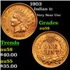 Image 1 : 1903 Indian Cent 1c Grades Choice AU/BU Slider