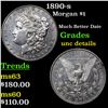 Image 1 : 1890-s Morgan Dollar $1 Grades Unc Details
