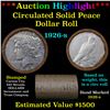 Image 1 : ***Auction Highlight*** Full solid Date 1926-s Peace silver dollar roll, 20 coin (fc)