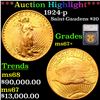 Image 1 : *HIGHLIGHT OF ENTIRE AUCTION* 1924-p Saint-Gaudens $20 Gold Double Eagle Graded ms67+ By SEGS (fc)