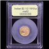 Image 4 : ***Auction Highlight*** 1910-p Gold Indian Quarter Eagle $2 1/2 Graded Select Unc By USCG (fc)