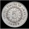 Image 3 : ***Auction Highlight*** 1867 Rays Shield Nickel 5c Graded Select Unc By USCG (fc)