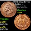 Image 1 : 1890 Mint Error Indian Cent 1c Grades Choice AU/BU Slider