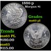 Image 1 : 1886-p Morgan Dollar $1 Grades Select Unc PL