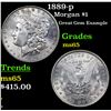 Image 1 : 1889-p Morgan Dollar $1 Grades GEM Unc