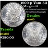 Image 1 : 1900-p Vam 5A Morgan Dollar $1 Grades GEM Unc