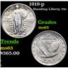Image 1 : 1919-p Standing Liberty Quarter 25c Grades Select Unc