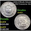 Image 1 : 1936-d Rhode Island Old Commem Half Dollar 50c Grades Select+ Unc