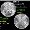 Image 1 : 1891-s Morgan Dollar $1 Grades Select Unc