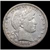Image 2 : 1909-d Barber Quarter 25c Grades vf+