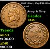 Image 1 : 1863 Liberty Cap F-11-298a Civil War Token 1c Grades xf+