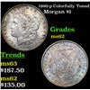 Image 1 : 1890-p Colorfully Toned Morgan Dollar $1 Grades Select Unc