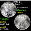 Image 1 : 1922-p Peace Dollar $1 Grades GEM+ Unc