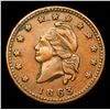 Image 2 : 1863 Liberty Cap F-10-298a Civil War Token 1c Grades vf++