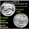 Image 1 : 1937-d Washington Quarter 25c Grades GEM Unc