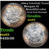 Image 1 : 1886-p Colorfully Toned Morgan Dollar $1 Grades GEM Unc