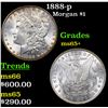 Image 1 : 1888-p Morgan Dollar $1 Grades GEM+ Unc